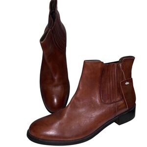 Bella Vita Womens Brown Leather Chelsea Ankle Boots Made in Italy Size 12 M